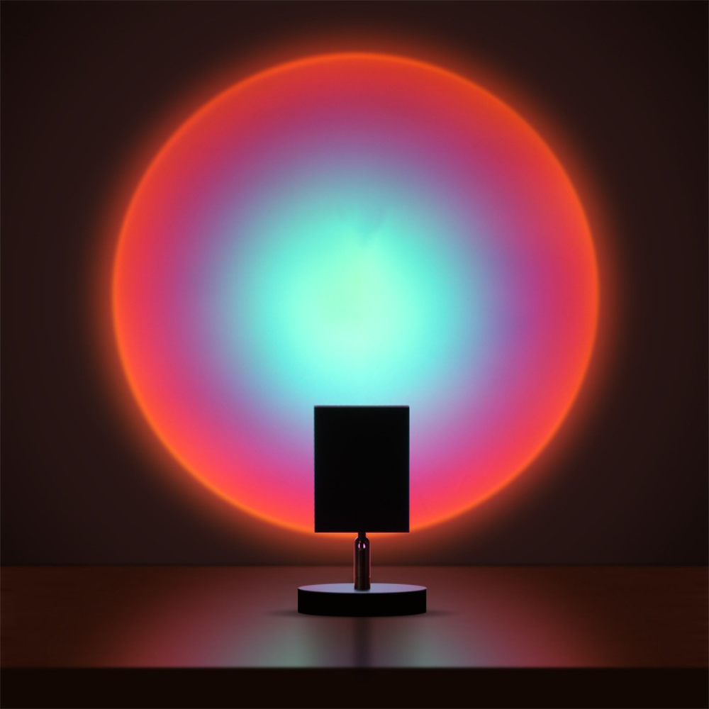 GlowBright - Retro Sonnenuntergang Tischlampe