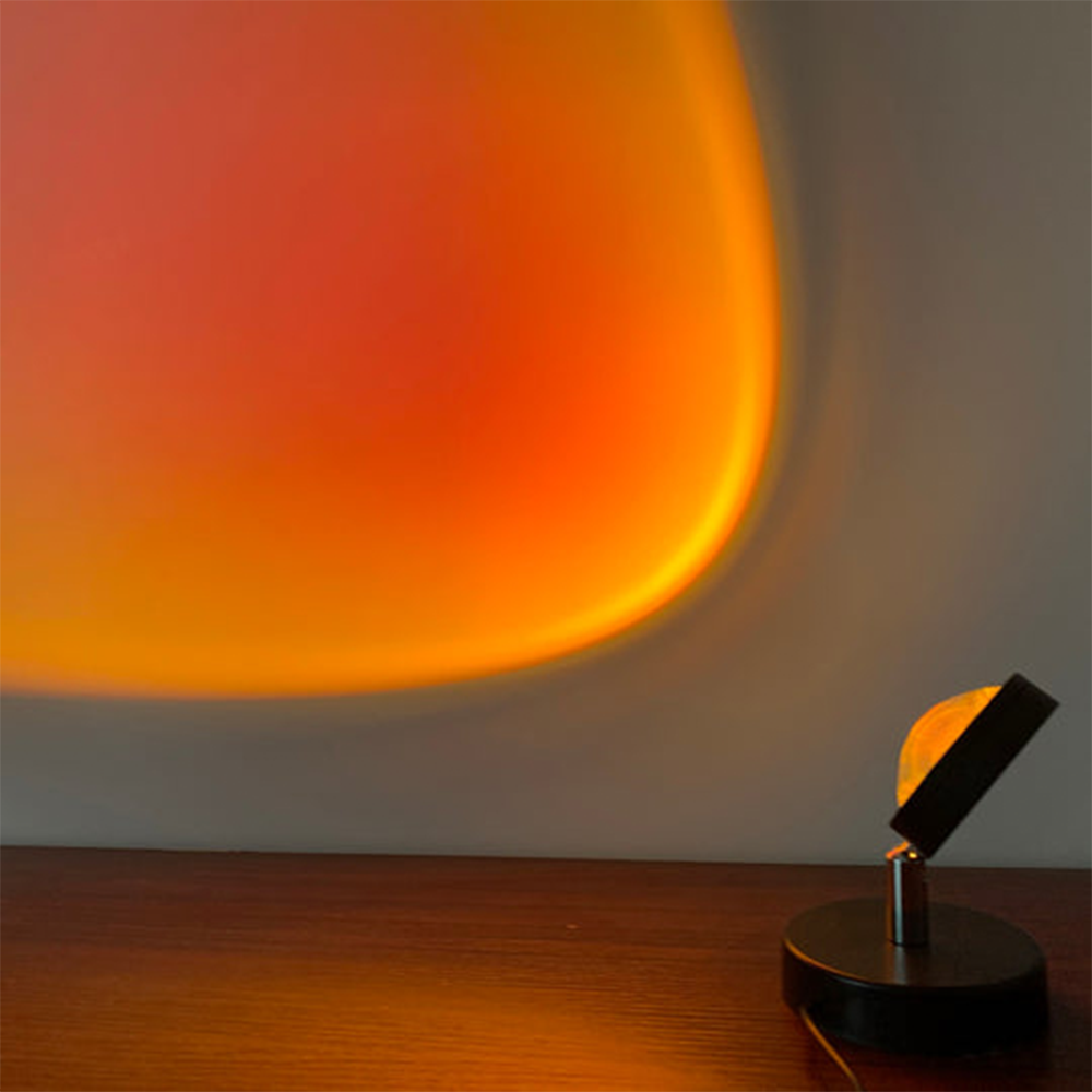 GlowBright - Retro Sonnenuntergang Tischlampe