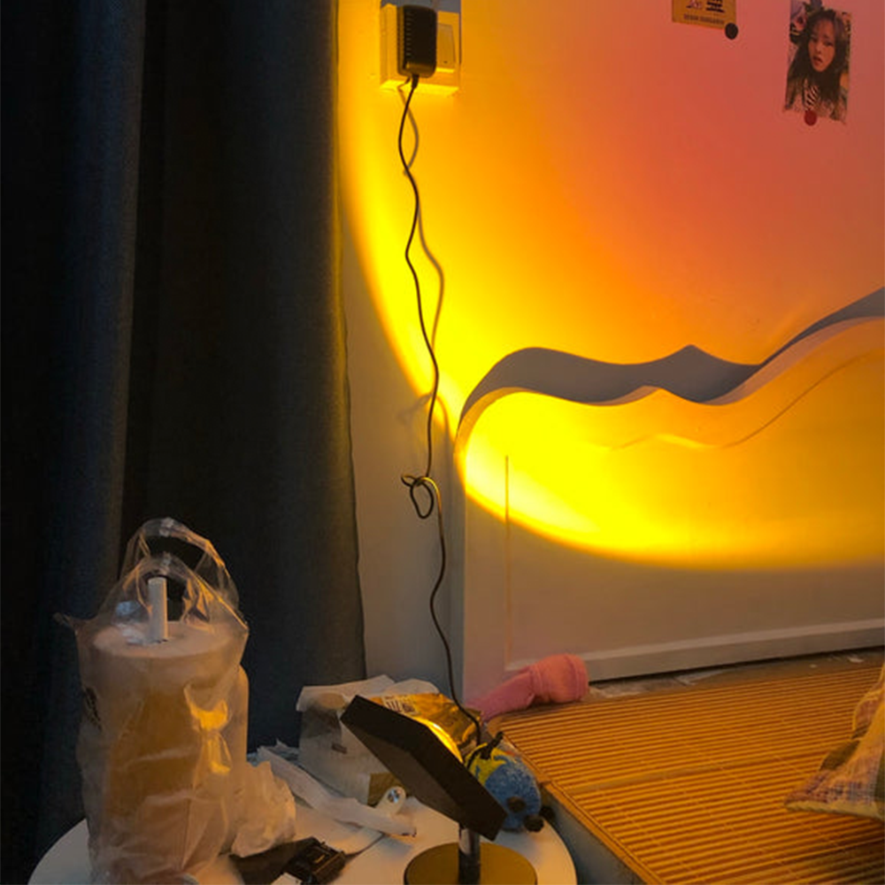 GlowBright - Retro Sonnenuntergang Tischlampe