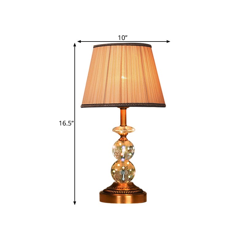 KristalGlow - Table lamp with conical shape and faceted crystal balls
