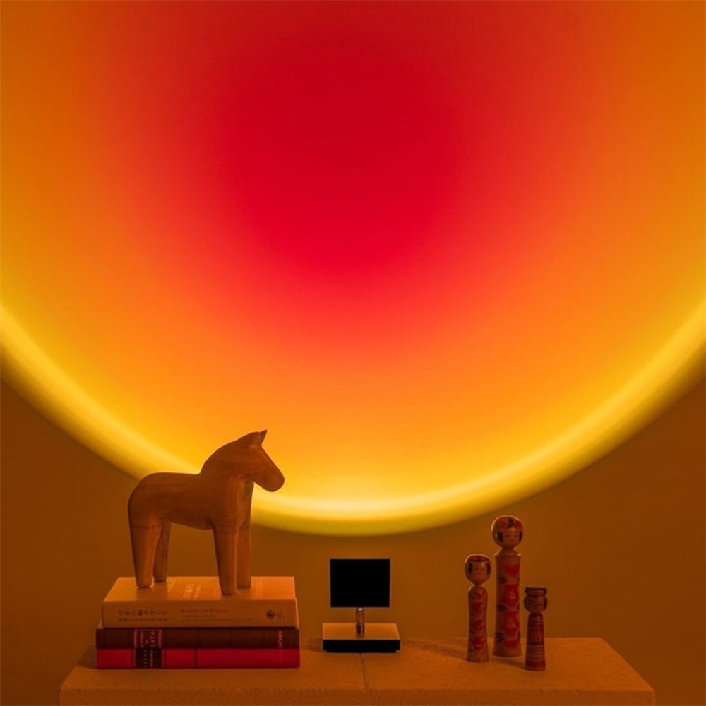 GlowBright - Retro Sonnenuntergang Tischlampe
