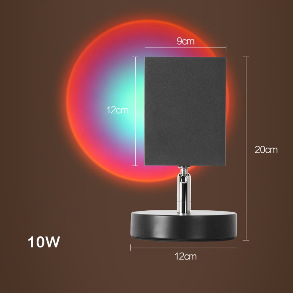GlowBright - Retro Sonnenuntergang Tischlampe