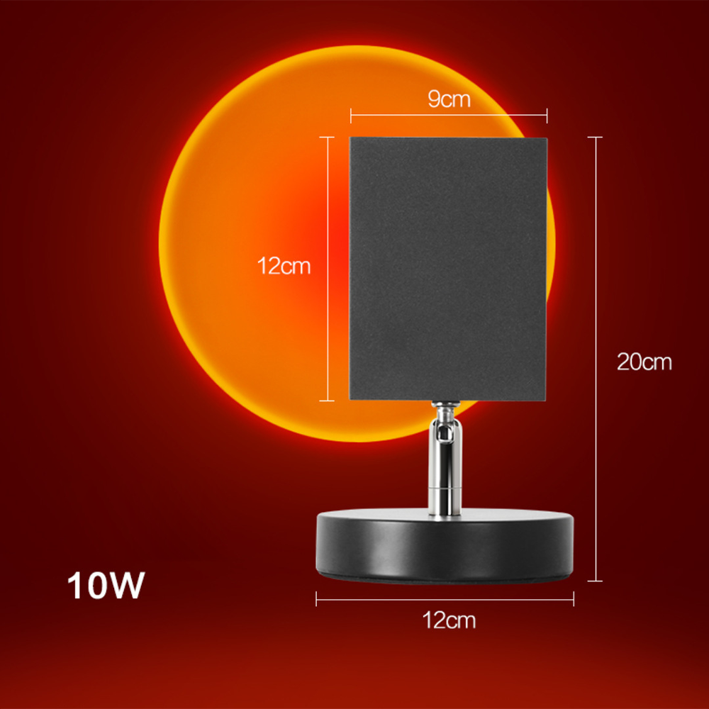 GlowBright - Retro Sonnenuntergang Tischlampe