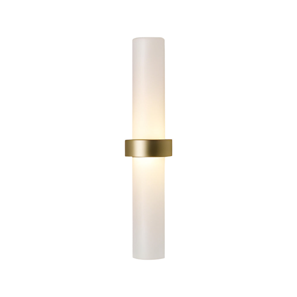 GlowLicht - Moderne Wandleuchte aus frosted Glasrohr in warmweiß für das Wohnzimmer