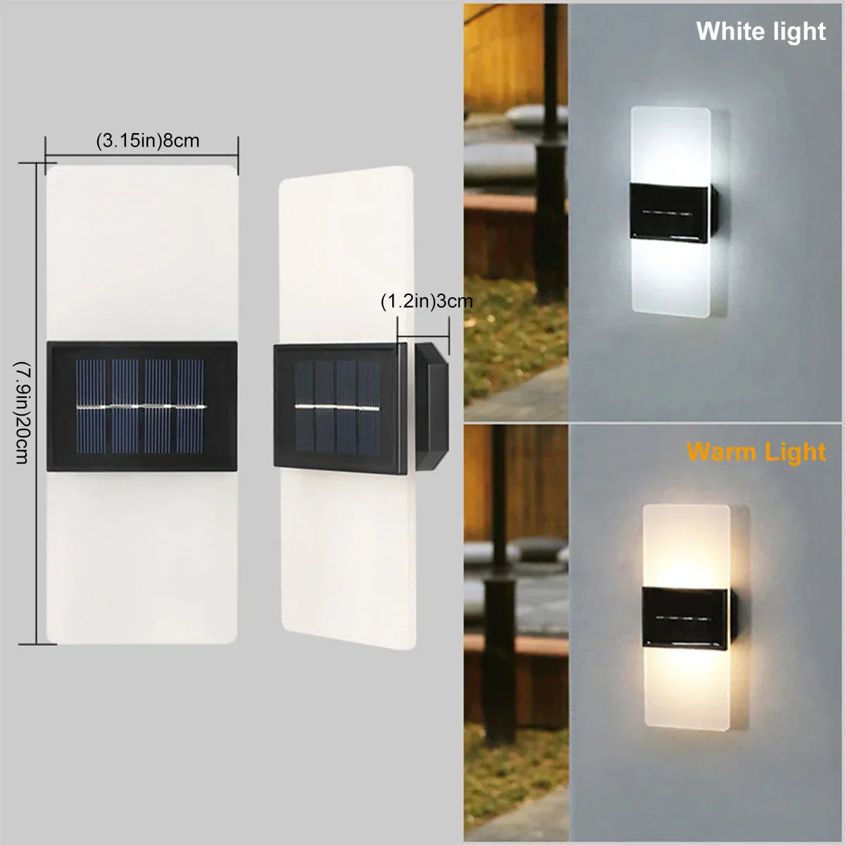 AuroraSolar - Solarbetriebene LED Außenwandleuchte