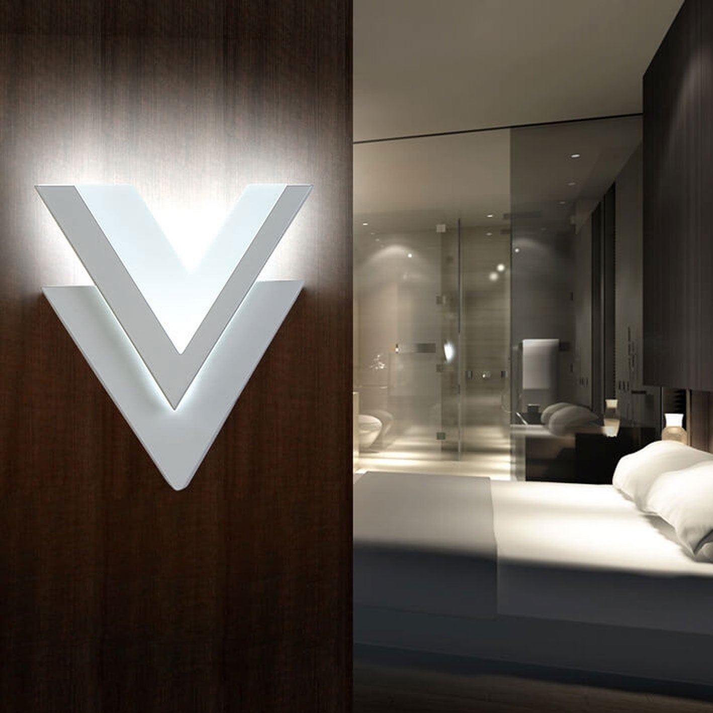 LumiLED - Minimalist creative V-shaped LED wall lamp