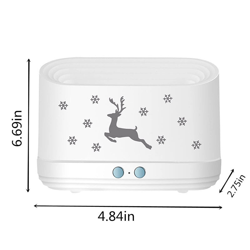 Elk Flame Air Humidifier – Christmas Decoration with Diffuser and Atmosphere Light