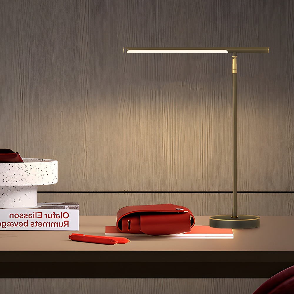 Kupfer Linear - Messing LED Schreibtischlampe mit Verstellbarer Richtung