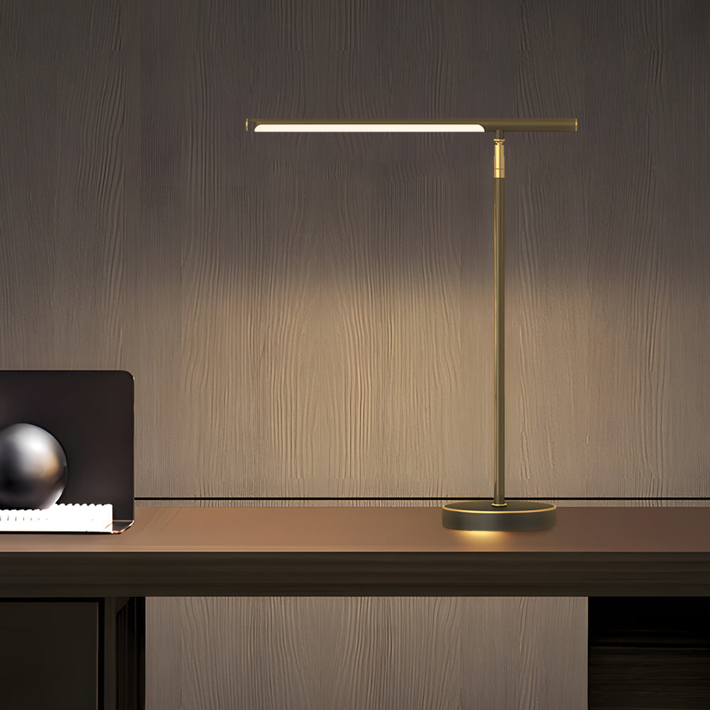 Kupfer Linear - Messing LED Schreibtischlampe mit Verstellbarer Richtung