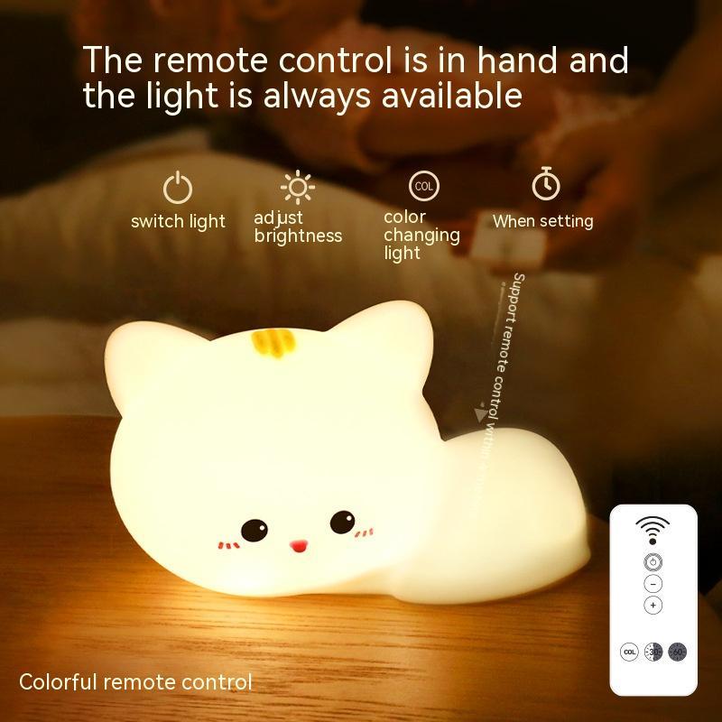 Sweet Cat Silicone Lamp for Children