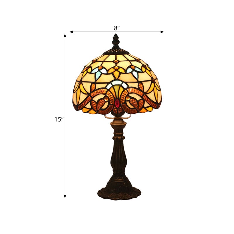 LichtBries - Betörende Tiffany-Stil Lampe aus buntem Glas mit eleganten Bleiauflagen