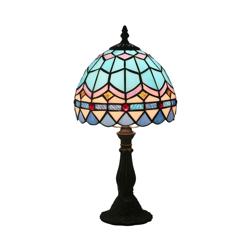 LichtBries - Betörende Tiffany-Stil Lampe aus buntem Glas mit eleganten Bleiauflagen
