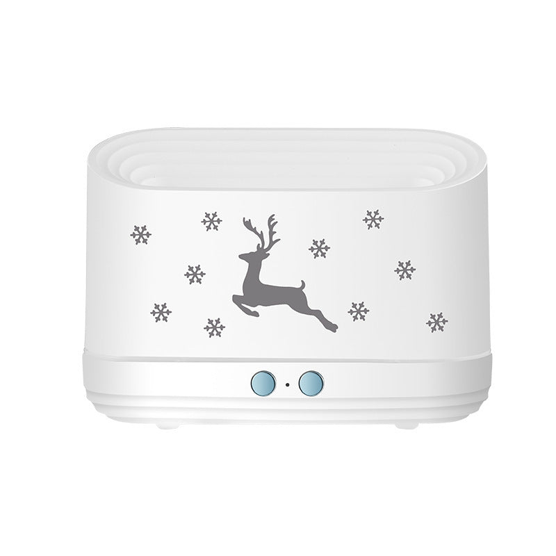 Elk Flame Air Humidifier – Christmas Decoration with Diffuser and Atmosphere Light