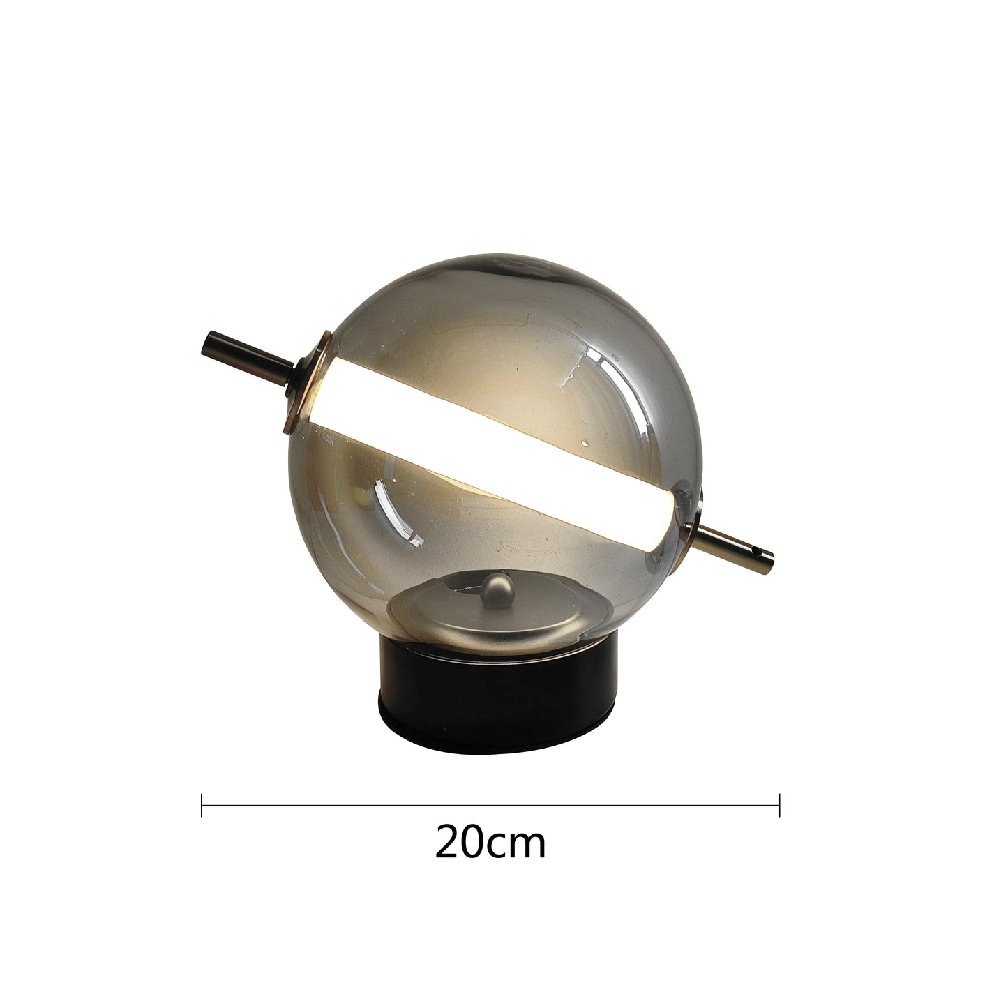 AurVintage - Retro Glas Tischlampe im Vintage-Design