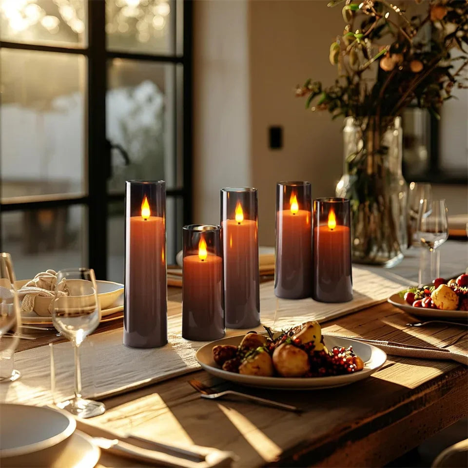 Lux Candle Set - Set with flickering LED candles for decoration