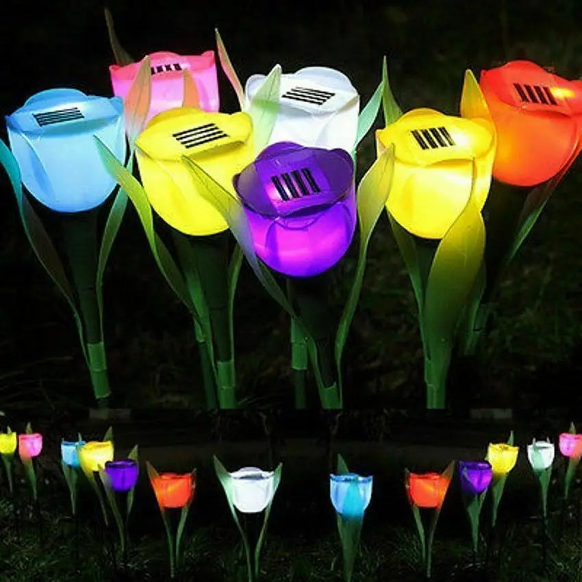 Strahlende PetalGlow - Solarbetriebene Tulpenblumenlichter