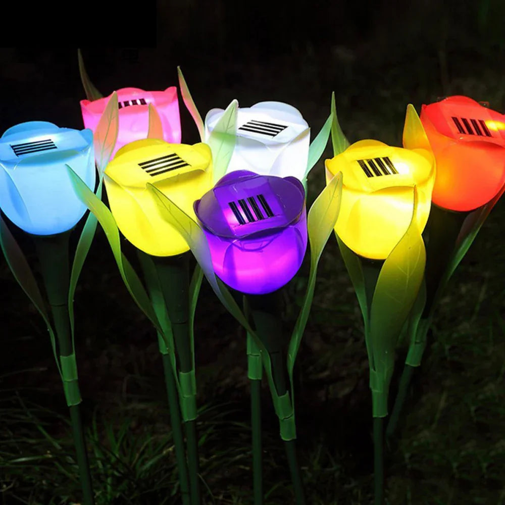 Strahlende PetalGlow - Solarbetriebene Tulpenblumenlichter
