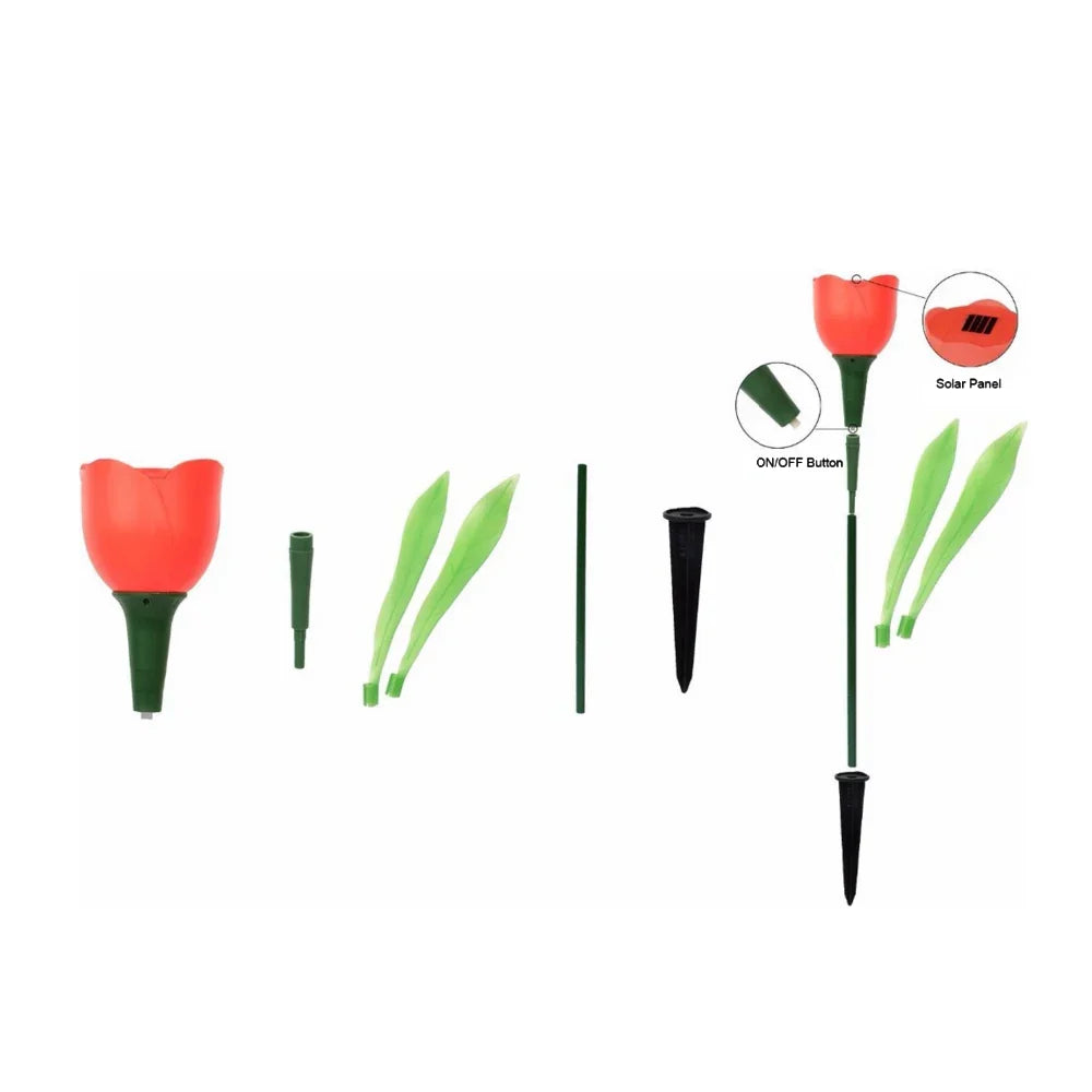 Strahlende PetalGlow - Solarbetriebene Tulpenblumenlichter
