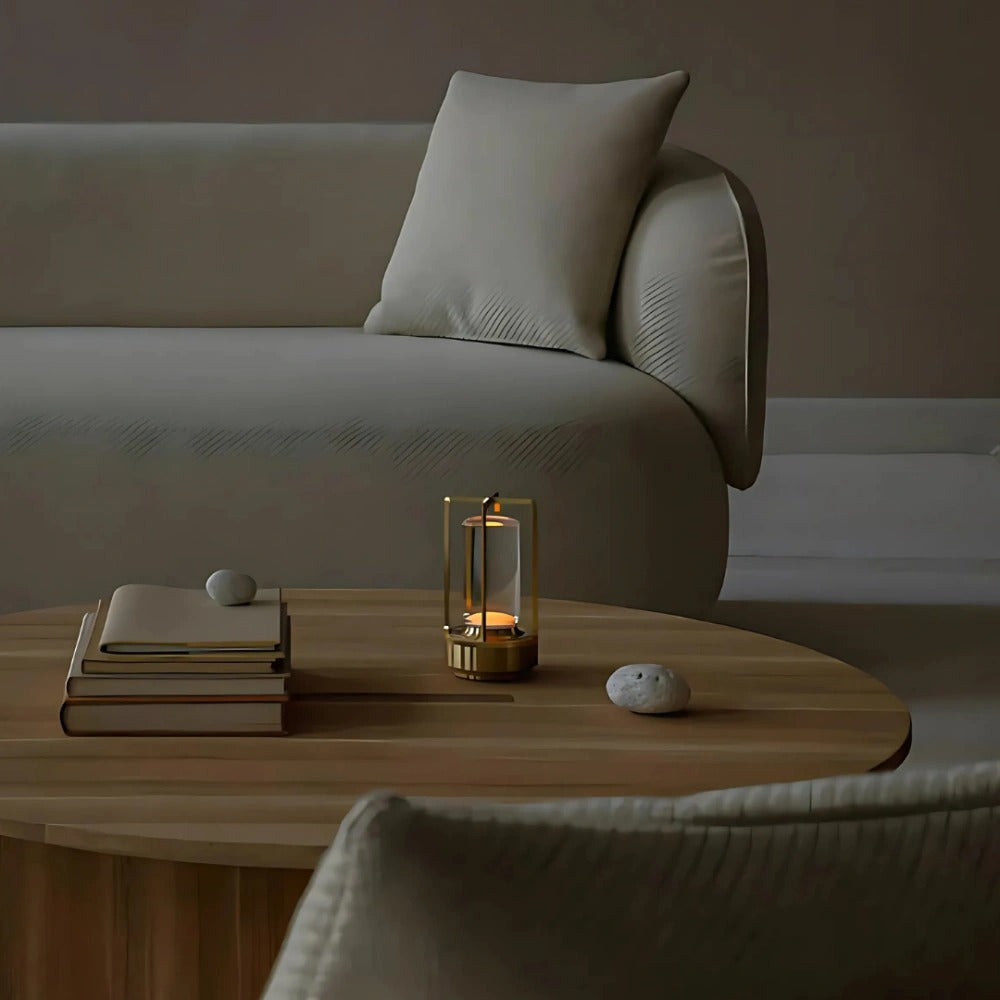 Wiederaufladbare Laterne Outdoor mit Dimmbaren Lichttemperaturen – Elegante Aluminium-Akzentlampe für Innen und Außen