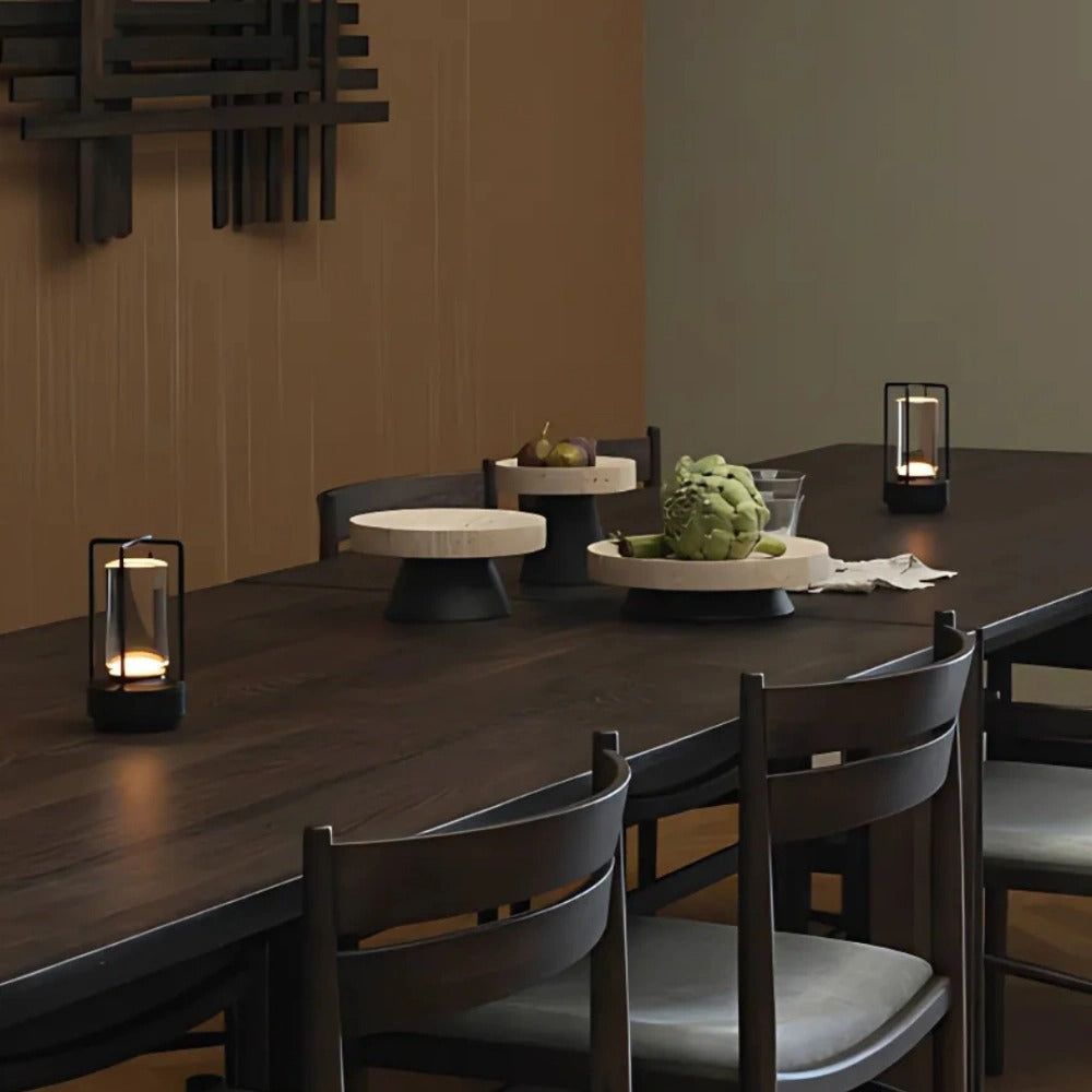 Wiederaufladbare Laterne Outdoor mit Dimmbaren Lichttemperaturen – Elegante Aluminium-Akzentlampe für Innen und Außen