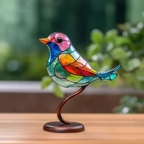 LuxeHome - AvianElegance Farbige Glasvogelakzente für ein schickes Innendesign