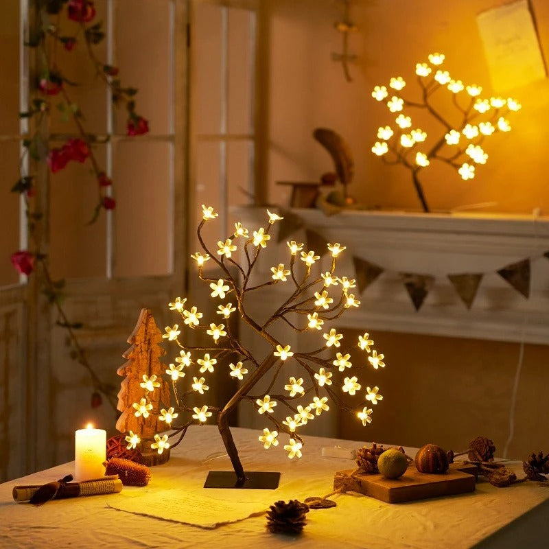 LED Table Lamp Cherry Blossom - USB & Remote Control