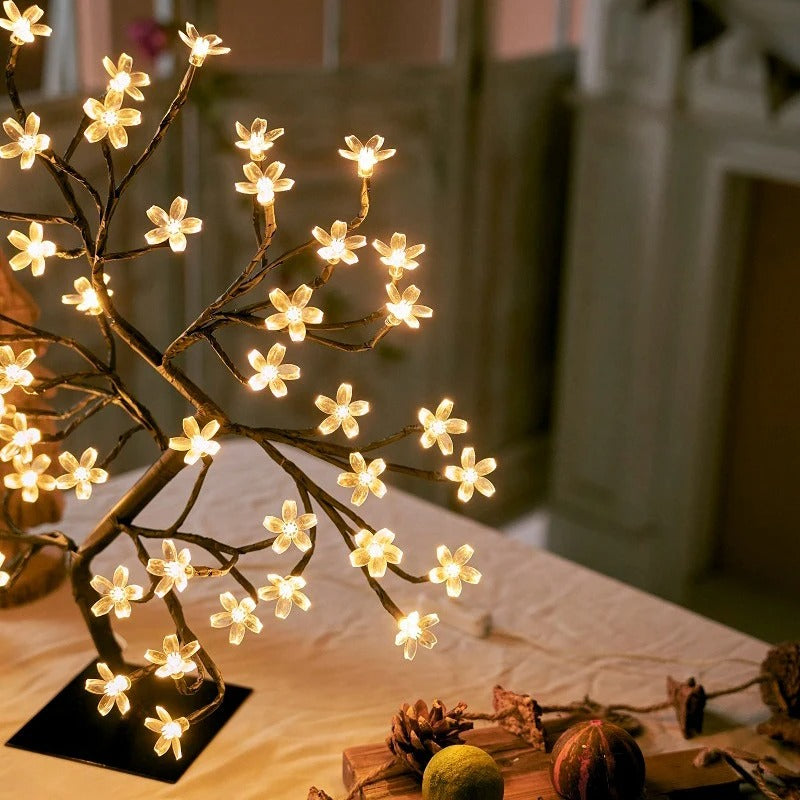 LED Table Lamp Cherry Blossom - USB & Remote Control