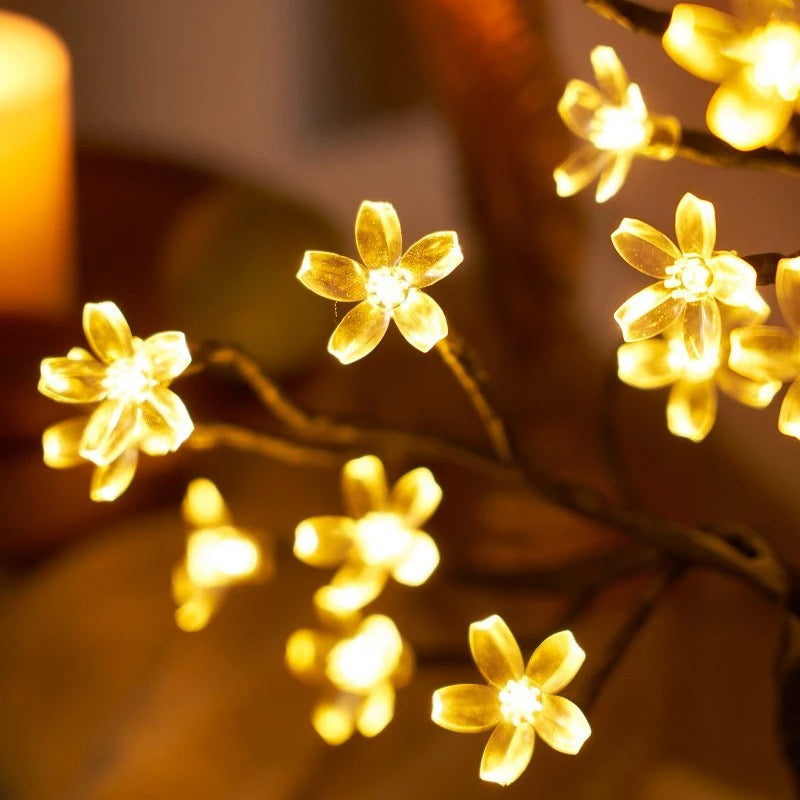 LED Table Lamp Cherry Blossom - USB & Remote Control