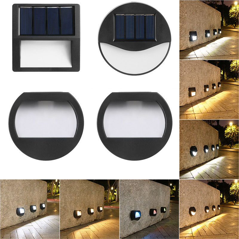 EcoBright - Wasserfeste LED-Solar-Terrassenlampen für außen, rund und quadratisch