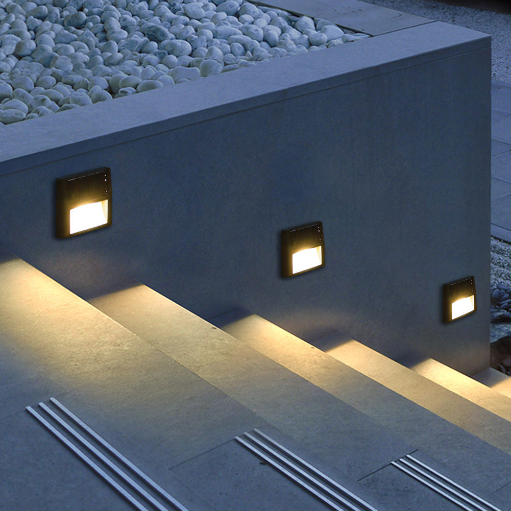 EcoBright - Wasserfeste LED-Solar-Terrassenlampen für außen, rund und quadratisch