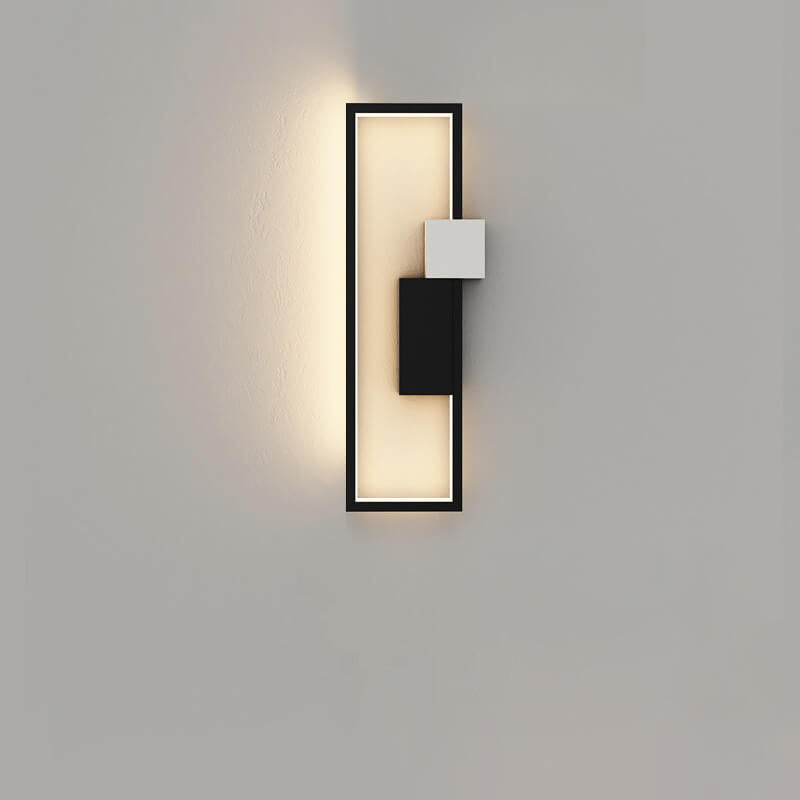 LumiSil - Minimalistische kreative quadratische Rahmen Eisen Silikon LED-Wandlampe