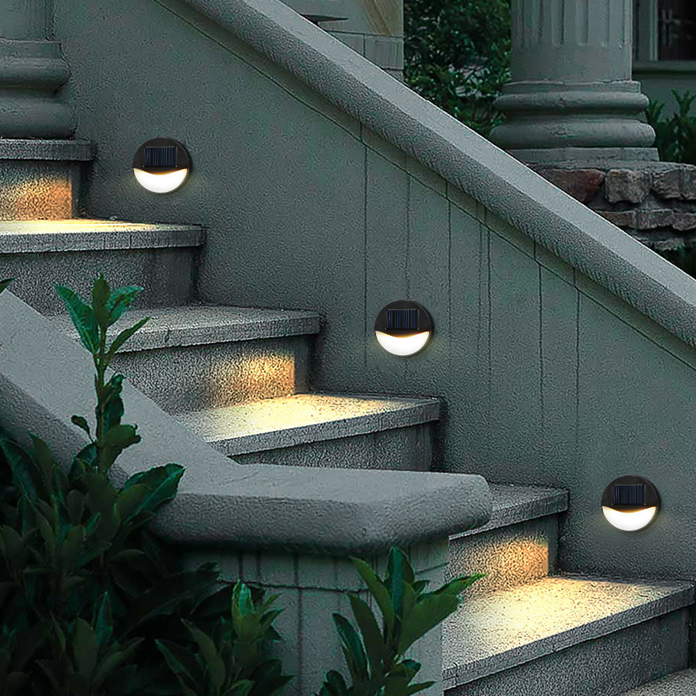 EcoBright - Wasserfeste LED-Solar-Terrassenlampen für außen, rund und quadratisch
