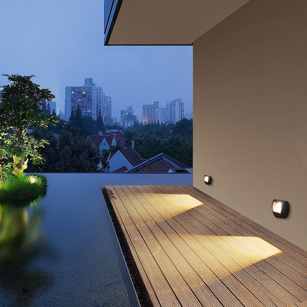 EcoBright - Wasserfeste LED-Solar-Terrassenlampen für außen, rund und quadratisch