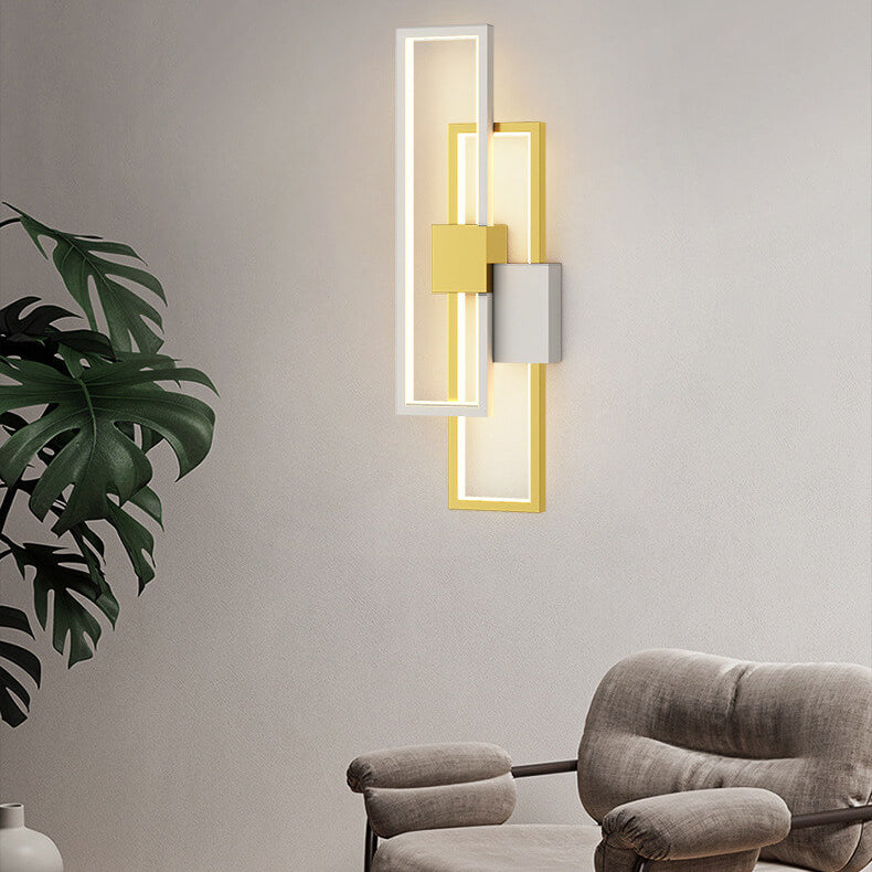 LumiSil - Minimalistische kreative quadratische Rahmen Eisen Silikon LED-Wandlampe