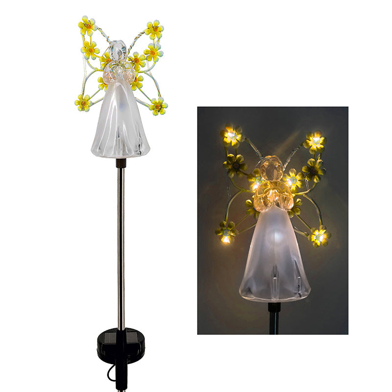 Magi – Solar Spheres for Garden Lighting with Angel Wings