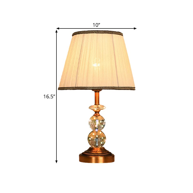 KristalGlow - Table lamp with conical shape and faceted crystal balls