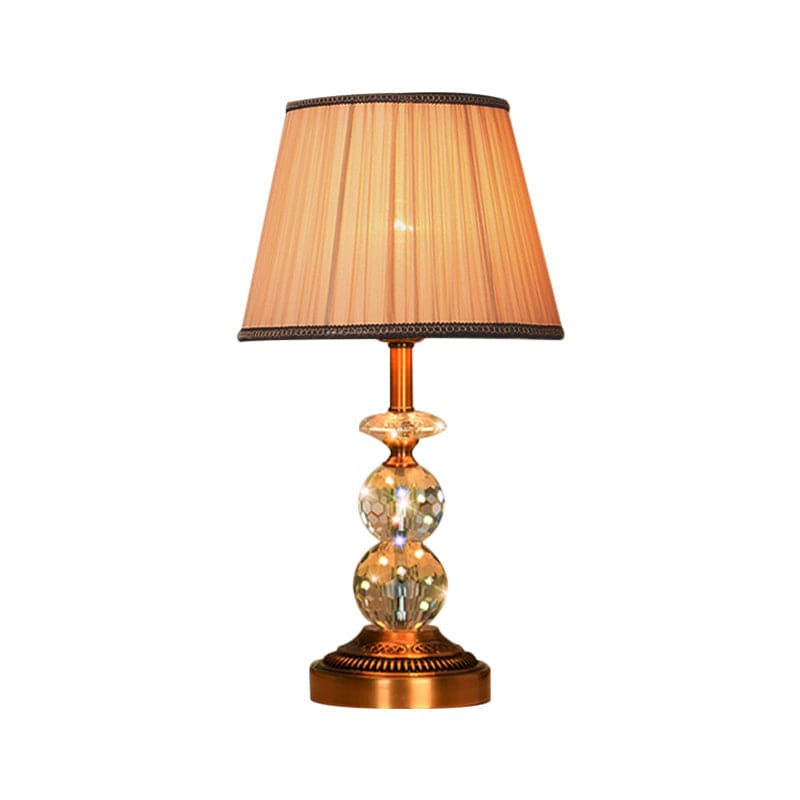 KristalGlow - Table lamp with conical shape and faceted crystal balls