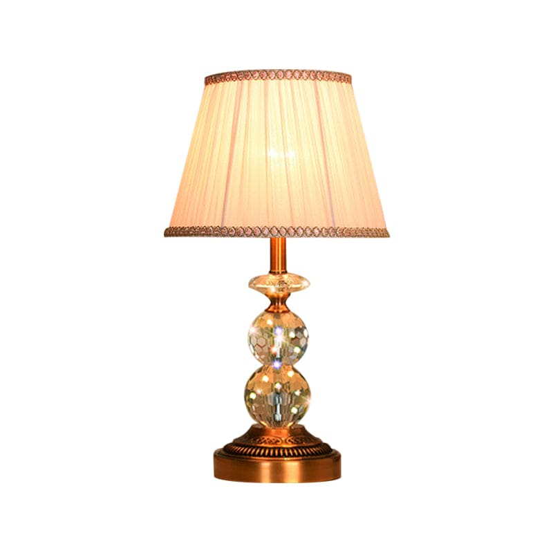KristalGlow - Table lamp with conical shape and faceted crystal balls