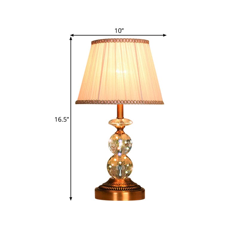 KristalGlow - Table lamp with conical shape and faceted crystal balls