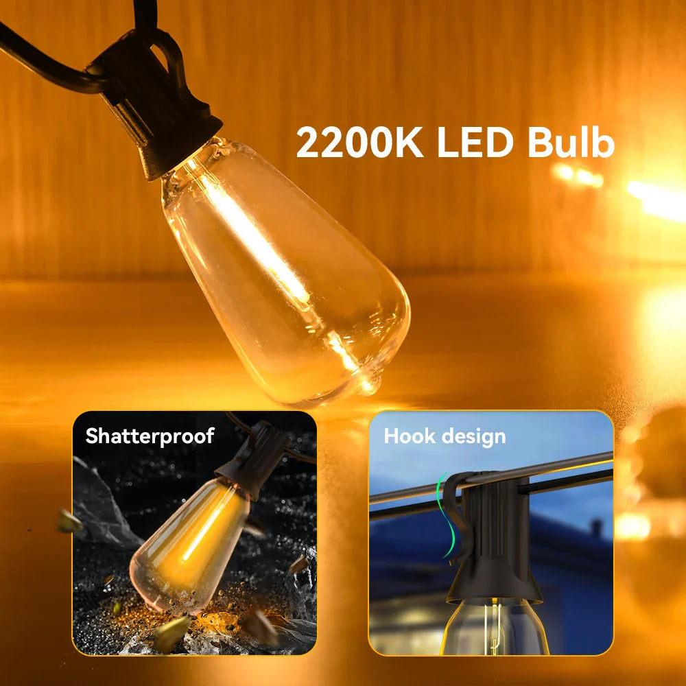 LumiRain - Wasserfeste LED-Lichterkette für bezaubernde Atmosphäre
