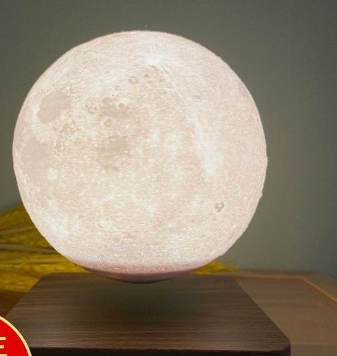 GravitaLux® – Schwebende Mondlampe mit Magnetischer Levitation und 3D-Druck