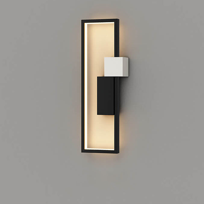 LumiSil - Minimalistische kreative quadratische Rahmen Eisen Silikon LED-Wandlampe