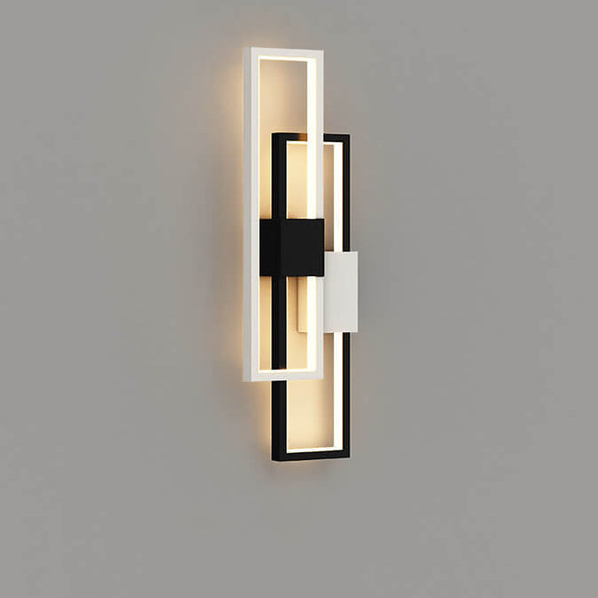 LumiSil - Minimalistische kreative quadratische Rahmen Eisen Silikon LED-Wandlampe