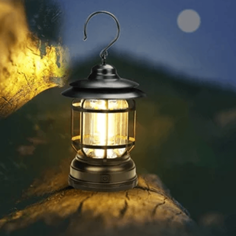Vintage Vibes - Tragbare Retro Campinglampe für Abenteuerliche Abende