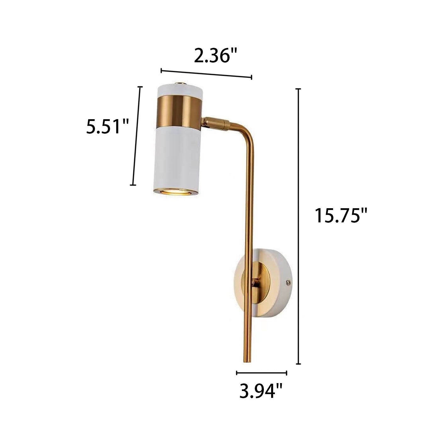 LumiBeam - Moderne drehbare LED-Wandleuchte aus Eisen