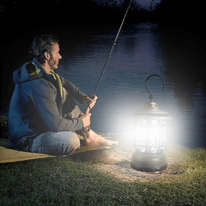 Vintage Vibes - Tragbare Retro Campinglampe für Abenteuerliche Abende