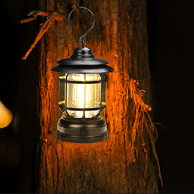 Vintage Vibes - Tragbare Retro Campinglampe für Abenteuerliche Abende