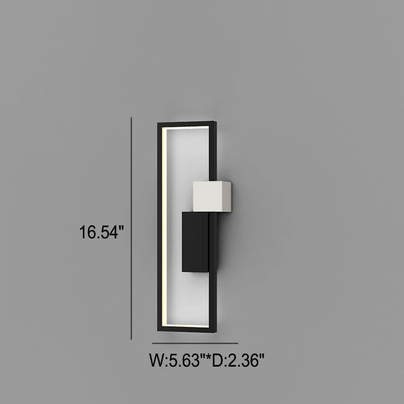 LumiSil - Minimalistische kreative quadratische Rahmen Eisen Silikon LED-Wandlampe