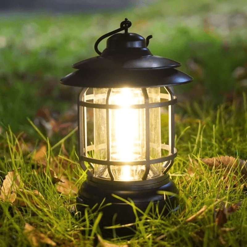 Vintage Vibes - Tragbare Retro Campinglampe für Abenteuerliche Abende