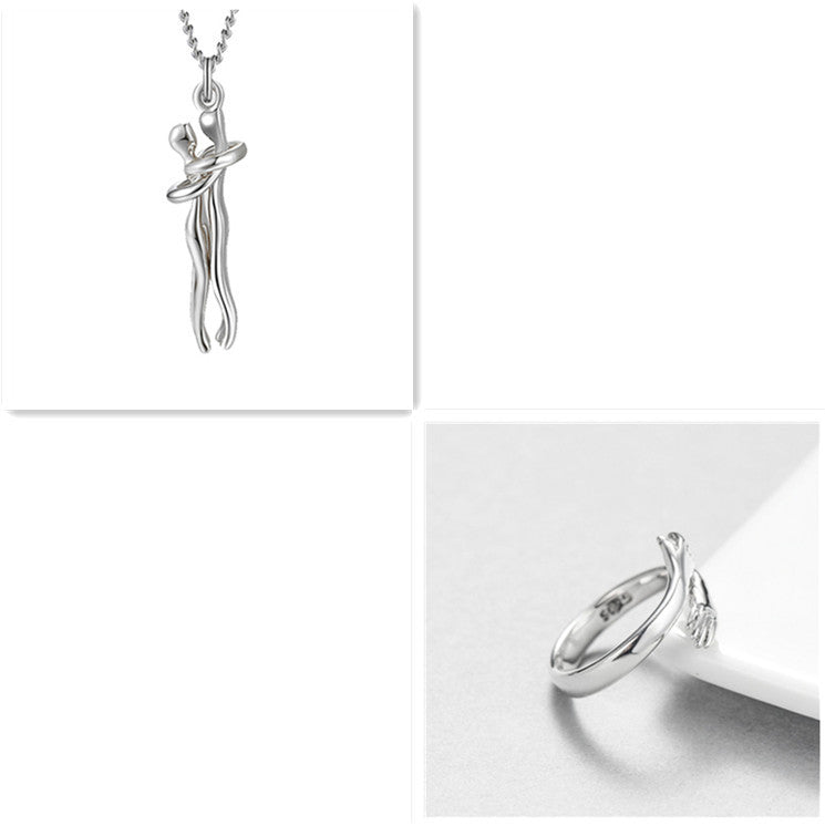 LoveHug Necklace – Unisex Halskette für Paare, Valentinstagsgeschenk